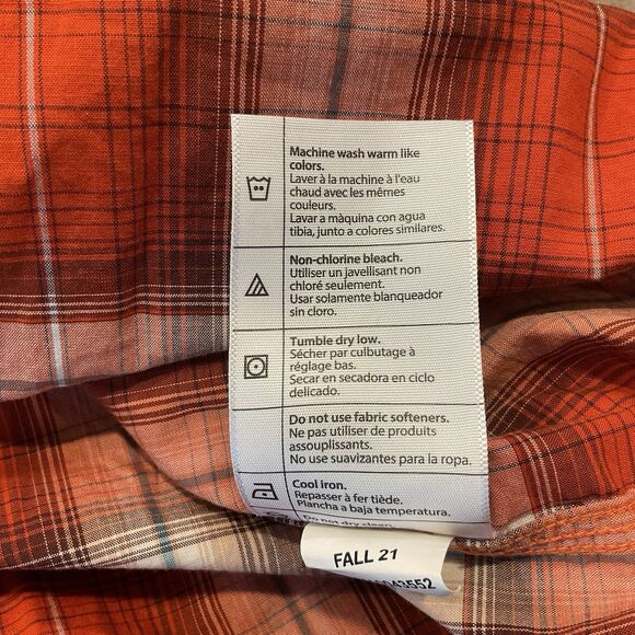 Carhartt Sz M Shirt Rugged Flex Relaxed Fit Long Sleeve Pearl Snap Plaid Cotton - Picture 6 of 9